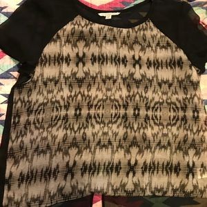 Black and white mesh American eagle shirt